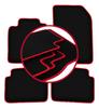 Velour Floor Mats with Red Edge For: Renault Vel Satis Liftback, Hatchback (2001-2010)