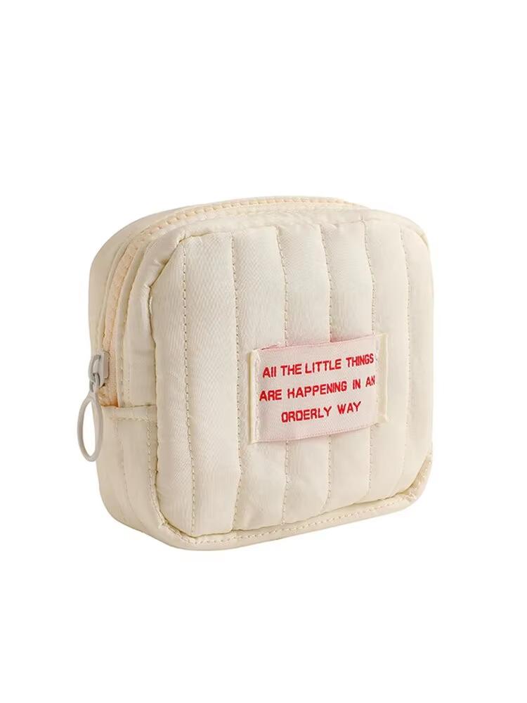 1 Pcs Korean Square Small Makeup Bags Student Small Earphones Zero Wallet Girl Portable Lipstick Storage Bags