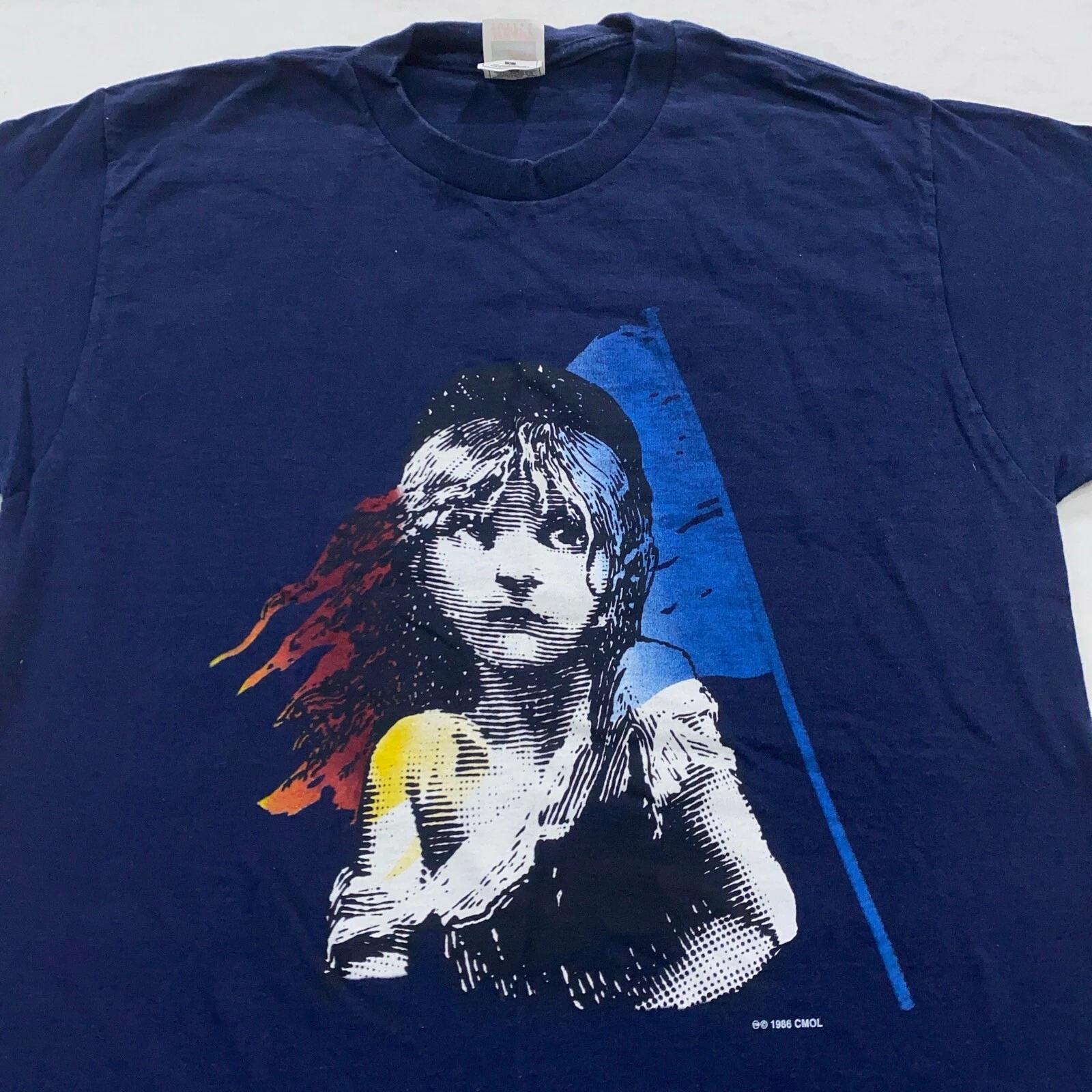 vintage 90s LES MISERABLES MUSICAL T-Shirt MEDIUM/LARGE soft broadway tour 4XL