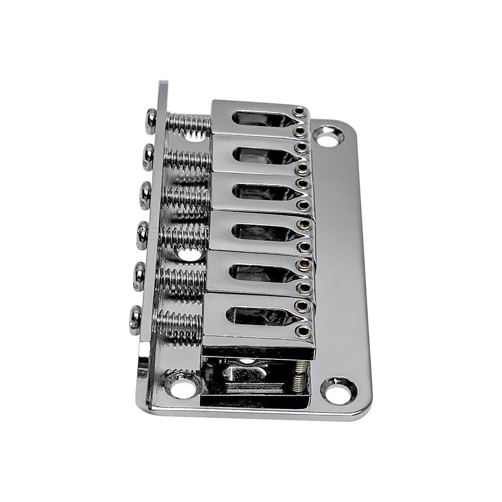 Electric Guitar Chrome/Black Bridge Tailpiece String Holder, 78MM