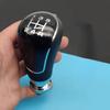 Shift Knob, Leather Shift Knob 5 Speed,Antiwear Unique and Delicate Styling Durable PU Leather Plastic Material Gear Shifter Lever Accessories Fit