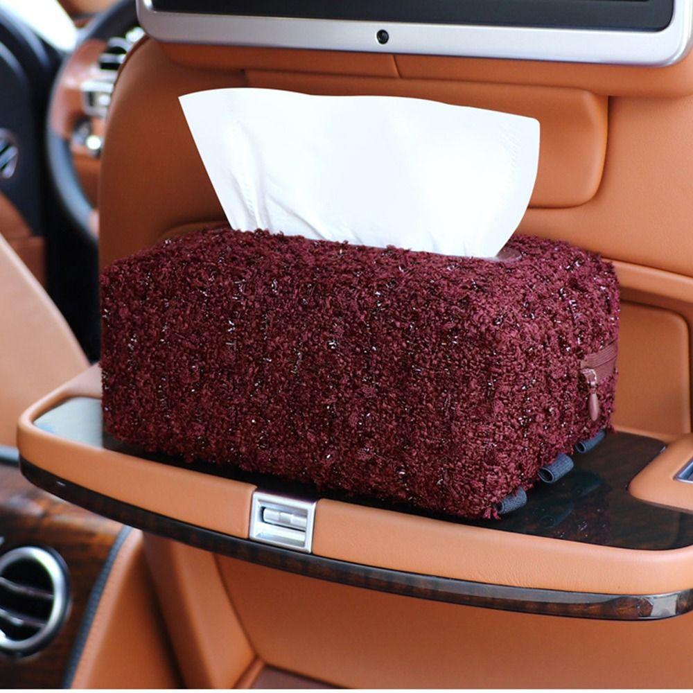 Exquisite Car Seat Back Tissue Bag Light Luxury Automotive Napkin Holder Toilet Paper Holder
