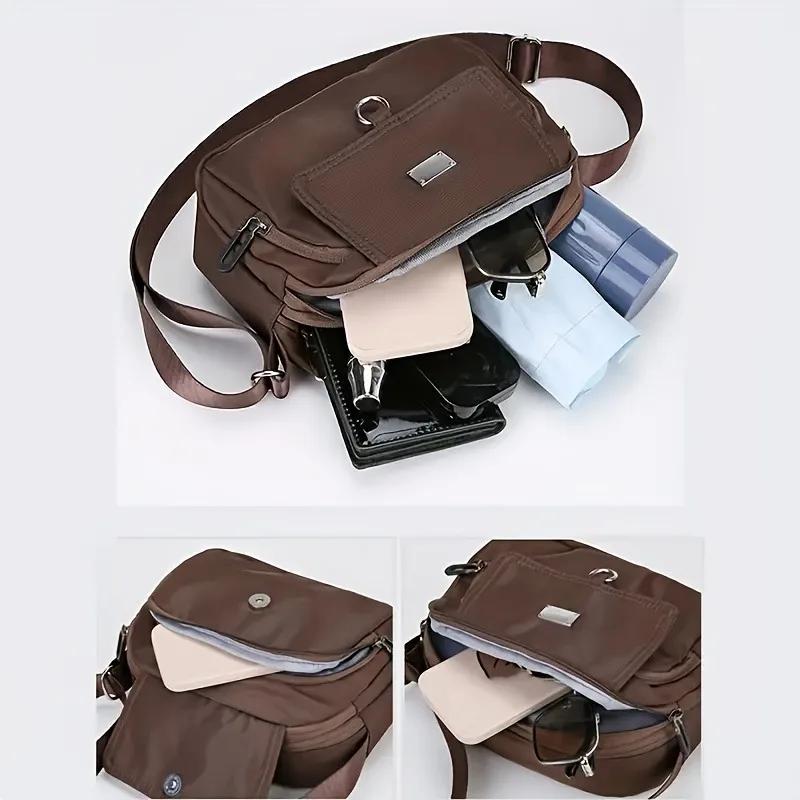 New Minimalist Casual Crossbody Bag, Adjustable Shoulder Straps, Multi Compartment Stylish Shoulder Bag, Fashion Women's Bags