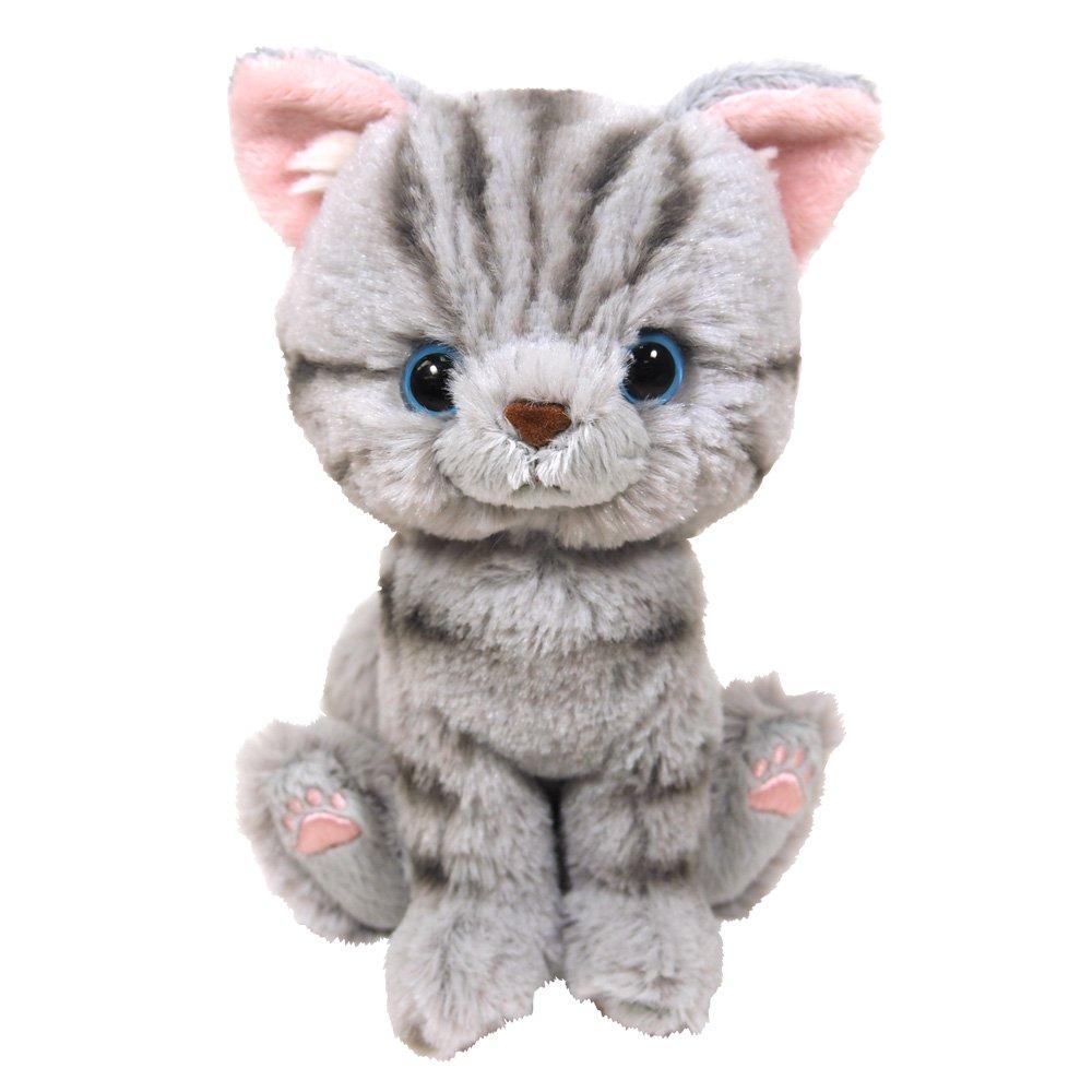 SunLemon Kitten American Shorthair Gray Stuffed Animal Cat 15 x 17.5 x 6.8 cm