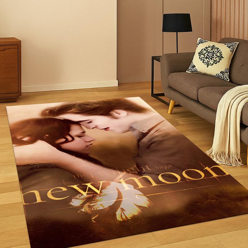Tappeto Tappeto Saga di Twilight Edward Bella per Camera da Letto Soggiorno Divano Sala Giochi Zerbino Decorazione Casa, Tappeto Area Giochi Bambini Antiscivolo Regalo