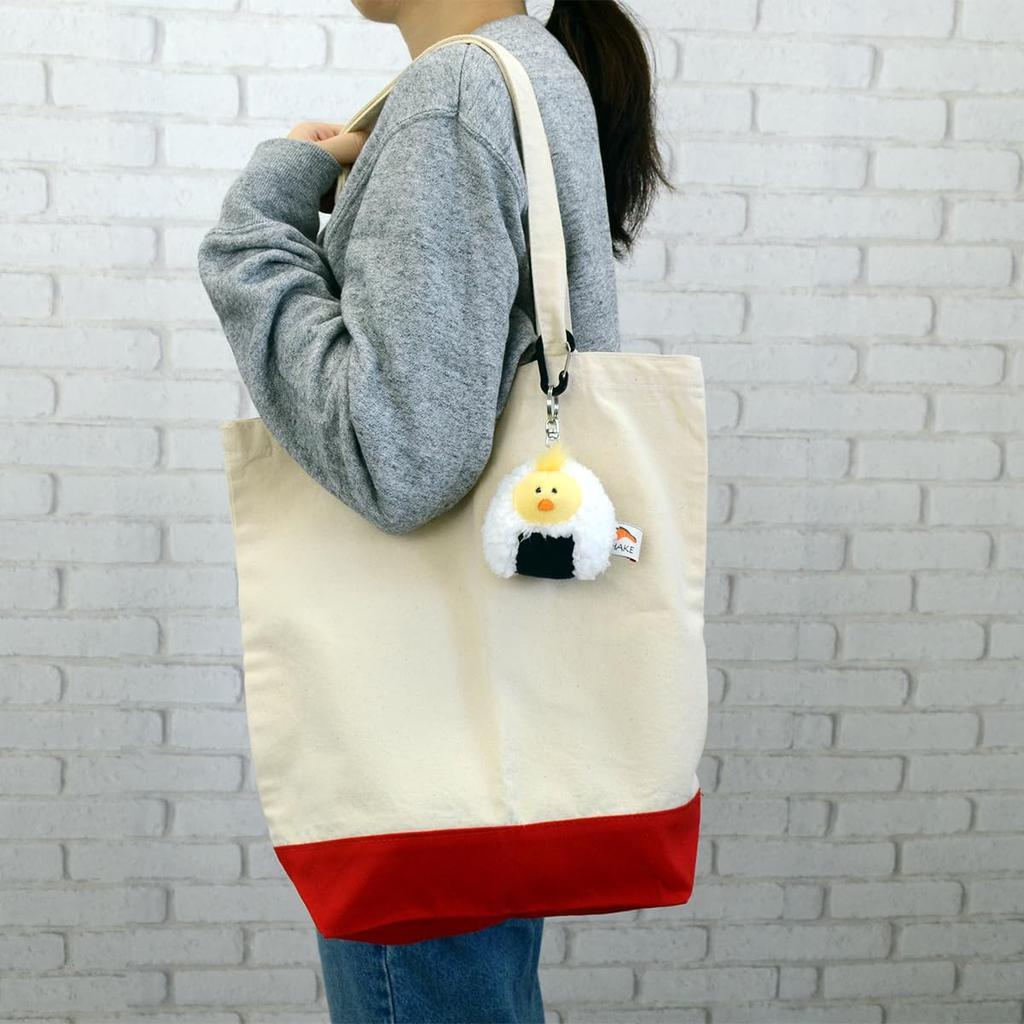 Niki Chick Rice Ball Keychain 8cm Plush Toy White W9 X D8 X H7cm