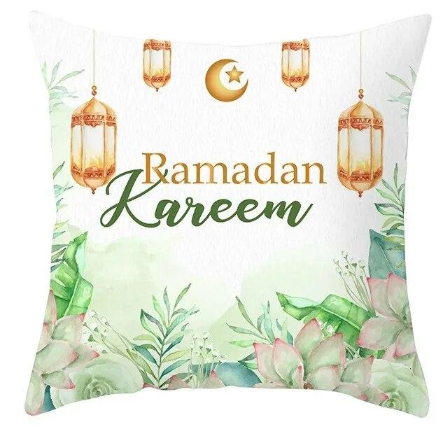 Eid Mubarak Cushion Cover Ramadan Home 2024 Islamic Muslim Kareem Al Adha Sofa Pillow Cover
