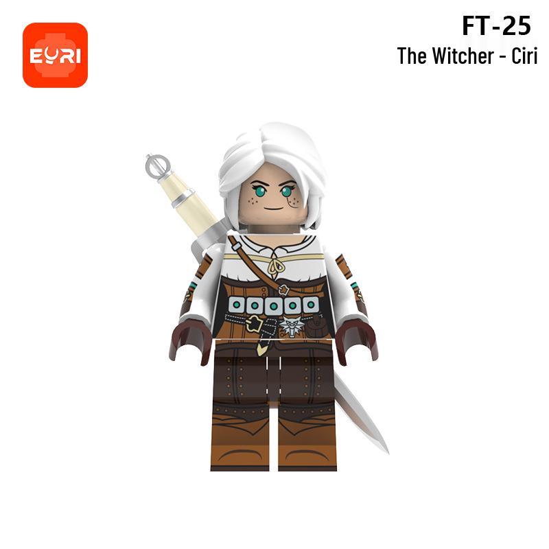 Witcher Geralt & Ciri Monster Hunter Building Blocks Educational Toy for Children
