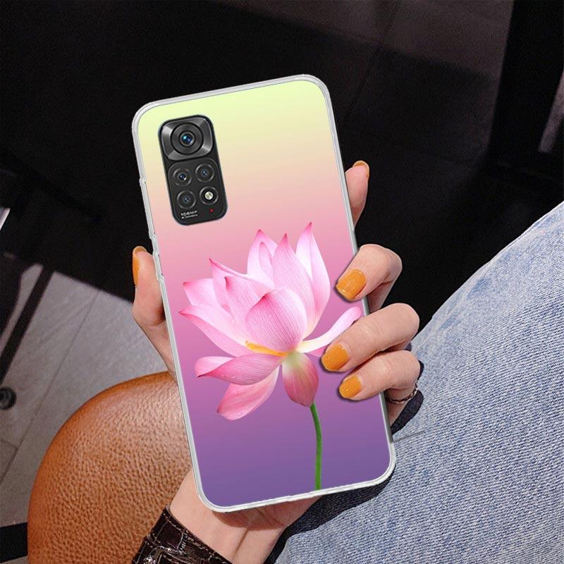 Lotus Blue White Flowers Phnoe Case for Phnoe Case for Xiaomi Redmi Note 15 14 14S 13 Pro Plus 12 12S 11S 11E 10S 10 11T 5G Uniq