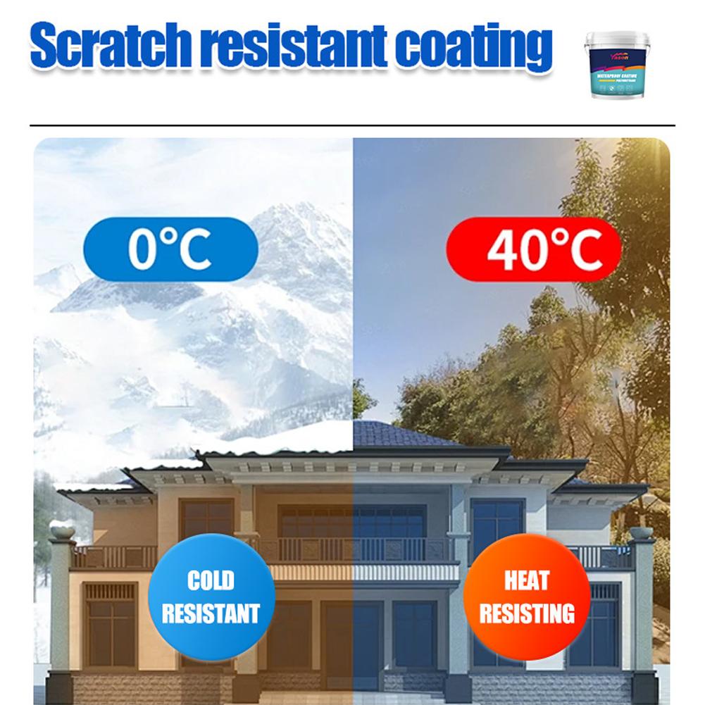 Water-Based Polyurethane Waterproof Coating, Exterior Wall Bathroom Wall & Roof Leak Repair, Solves Water Leakage & Poor Weather