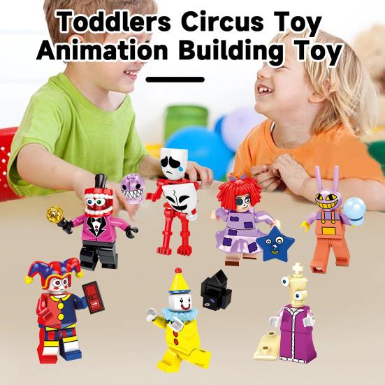 

1/8Pcs Digital Circus Building Block Toy Kids Cartoon Animation Circus Figure Educational Assembly Toy Decoration Toddlers Boys Girls Fans Gift C