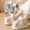 Winter Thick Cotton Slippers New Cotton Shoes for Cold Prevention and Warmth At Home Cartoon Little Rabbit Cotton Slippers