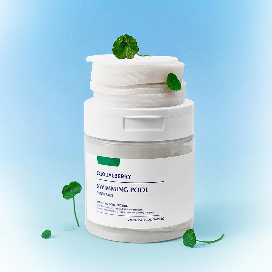 EQQUALBERRY Swimming Pool Toner Pads 220mL (70 Pads) / Soothing, Hydrating, Moisturizing, Korean Cosmetics, Kbeauty