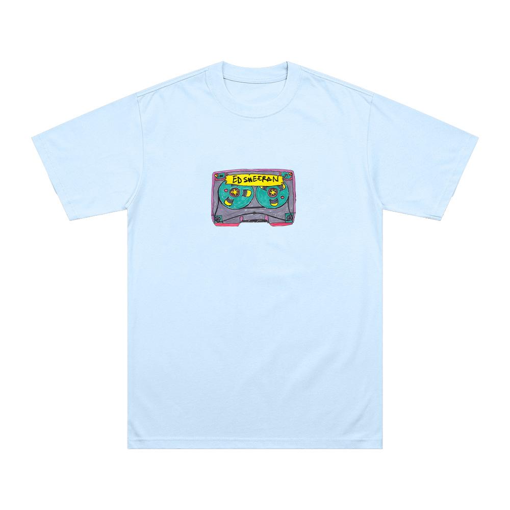 Summer Cotton Tees Ed Sheeran Play X KidSuper Cassette TShirts Pattern Print Roundneck Short Sleeve Unisex Street Hiphop Tops