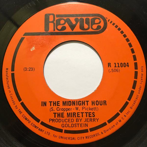 

7inch Record MIRETTES - In The Midnight Hour R11004 Revue 1968 Canada Soul/Funk Used