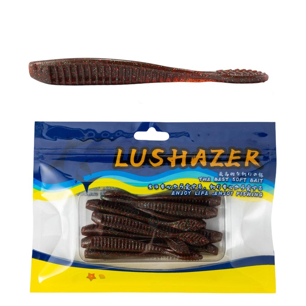 Pack of 50 Worm Soft TPE Floating 85mm 2g Fishing for Bass Trout Artifical Tackle