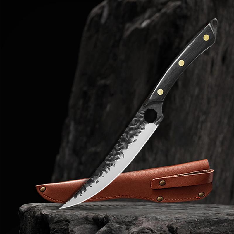 Forged Boning Knife Handmade Kitchen Knives Cleaver Butcher Knife Fish Fruit Utility Cutter Chef Cooking Tools