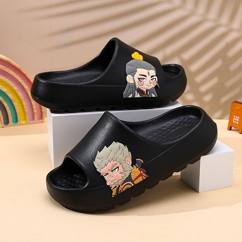 

And Flexible Fun Eva Childrens House Slippers For All Ages With Cartoon Character Prints Black,4041