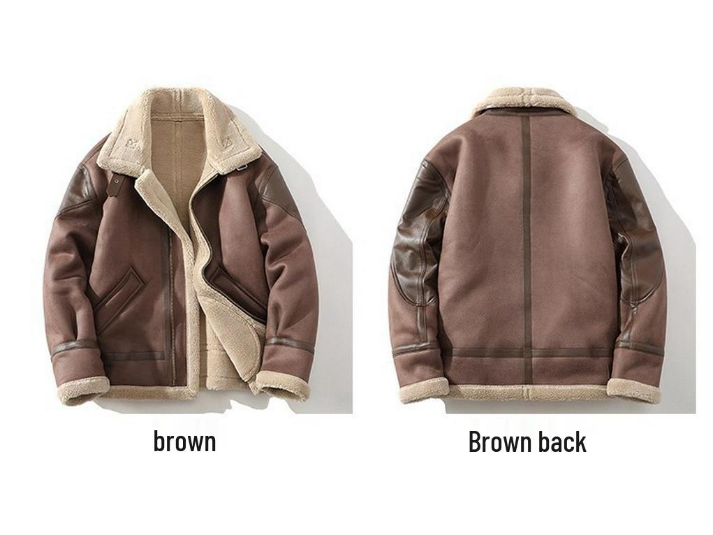 Men's Trendy Lambswool-Lined Winter Motorcycle Jacket