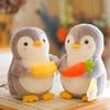 Super cute little Q penguin doll girl plush toy small doll bed baby sleeping throw pillow soothing doll
