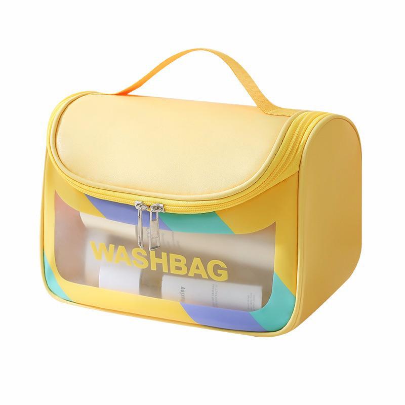 Large Transparent Waterproof PU Cosmetic Toiletry Storage Bag
