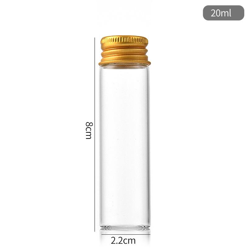 5~30ml Tiny Glass Jars Bottles With Screw Cap Storage Jar Mini Containers Glass Transparent Vial Bottles Empty Refillable Bottle