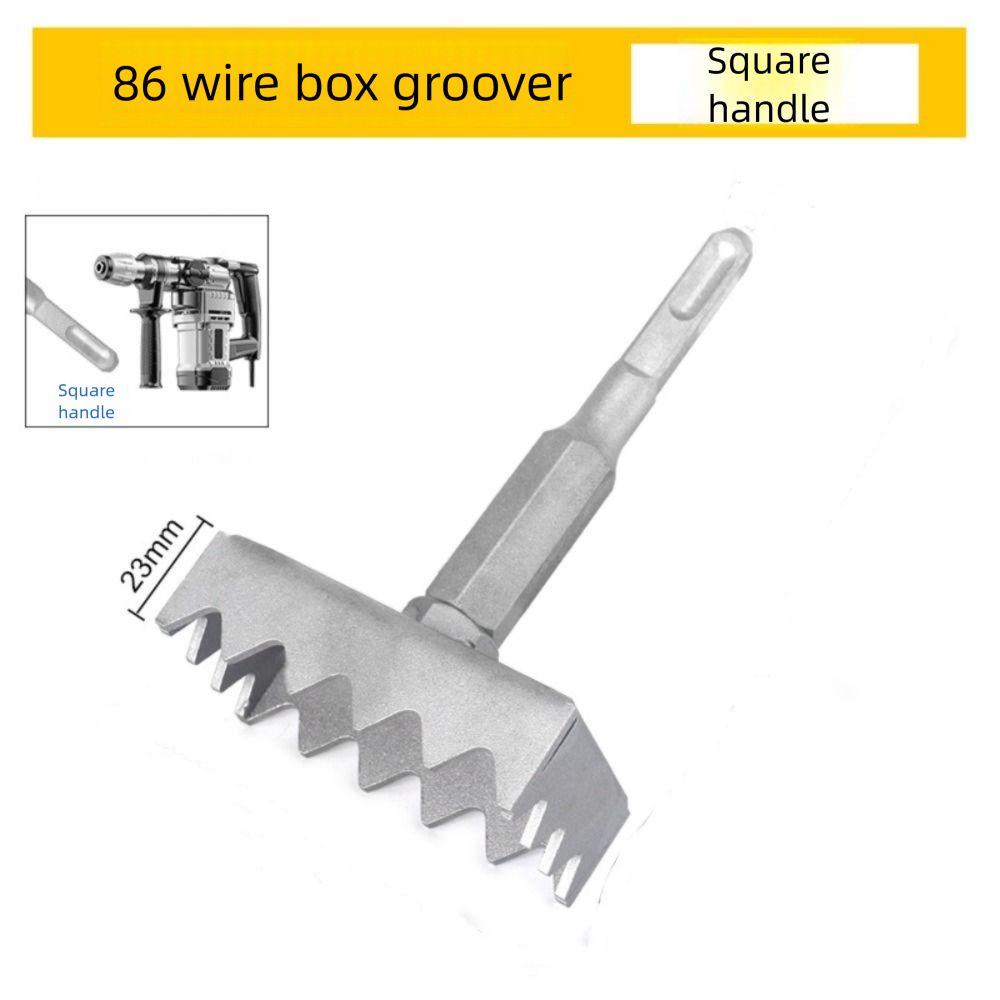 Perforator portabil cu gaură pătrată, dinți triunghiulari, unealtă cu slot dreptunghiular, burghiu perforator cu gaură pătrată, multifuncțional, soclu cu gaură pătrată, sloter