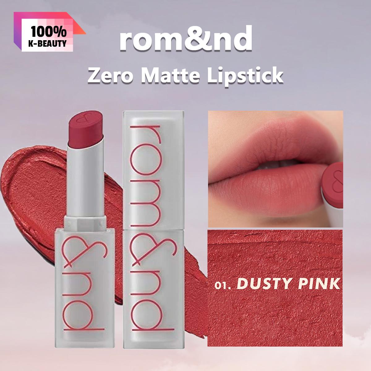 

rom&nd ZERO Matte LIPSTICK 01/09/22, Smooth Application, Blurs Lip Lines, Lightweight, Comfortable Wear, K-Beauty, Korean Makeup 01 DUSTY PINK