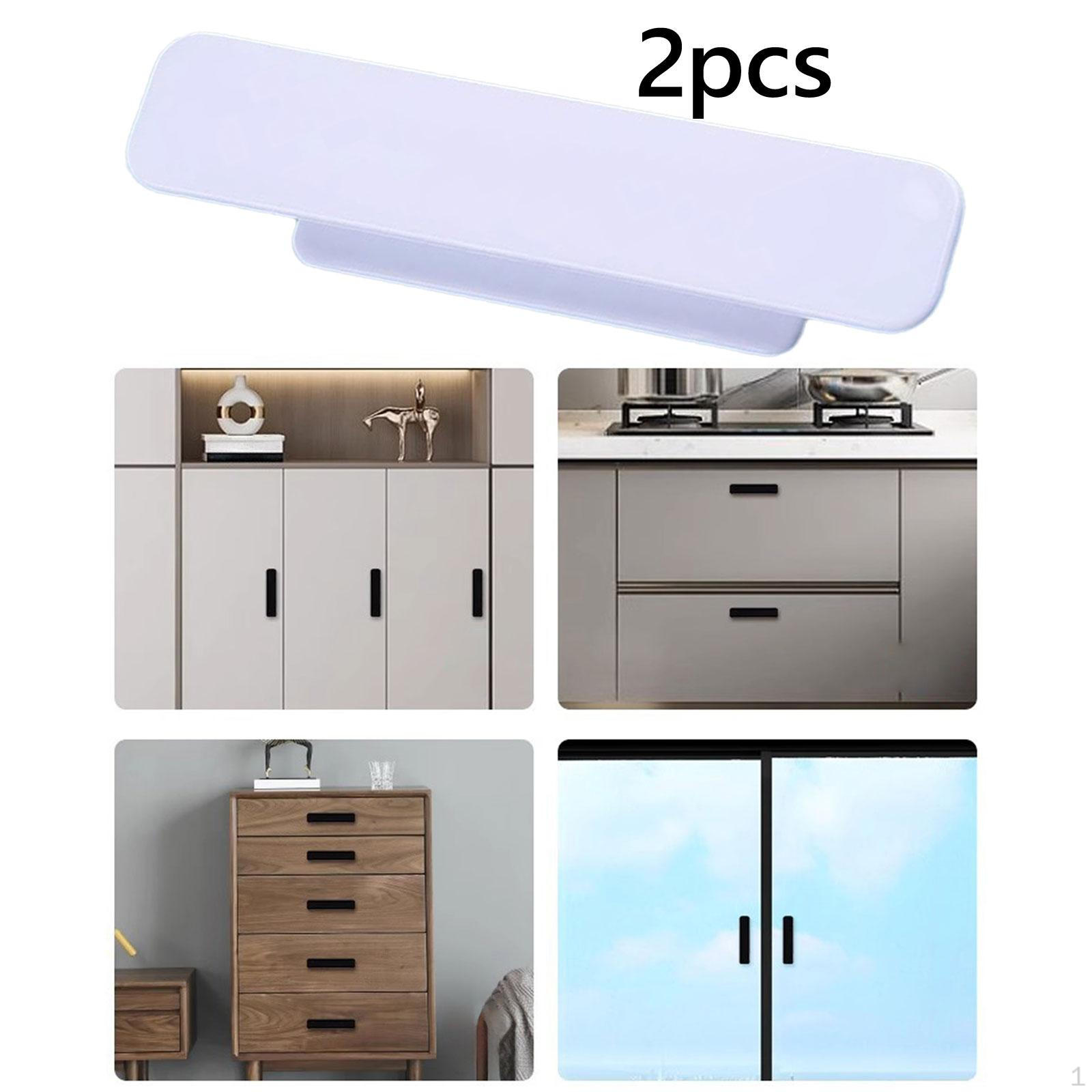 

2 шт. Ручки для ящиков шкафа, раздвижные дверные ручки, наклейка на Instant Self белый