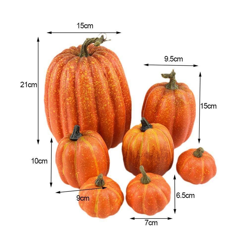 7PCS große künstliche Schaum-Kürbis-Simulations-Requisiten Halloween-Dekorationen Party