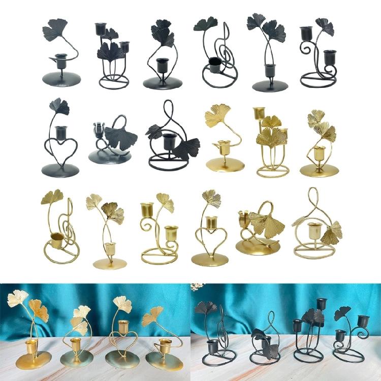 Wrought Iron Pillar Candle Holder Candlestick Metal Candle Holder Candelabrate