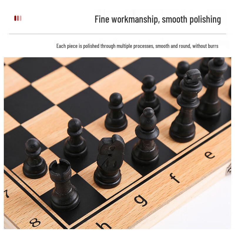 Brangdy 3-in-1 Wooden Folding Chess Set