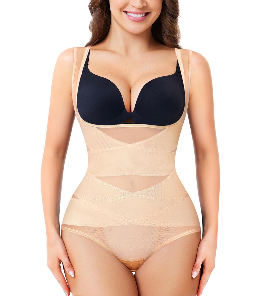 Women Full Body Shaperwear Faja Reductoras Bodysuits Slimming Body Shaper Tummy Control Underwear Open Bust Corset Postpartum Waist Trainer