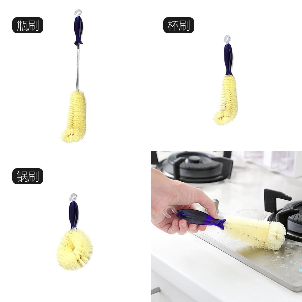 Angled Short Handle Bottle Brush With Nylon Bristles For Cleaning Deep