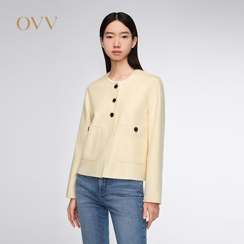 OVV Women s Lamb Wool Round Neck Jacket M
