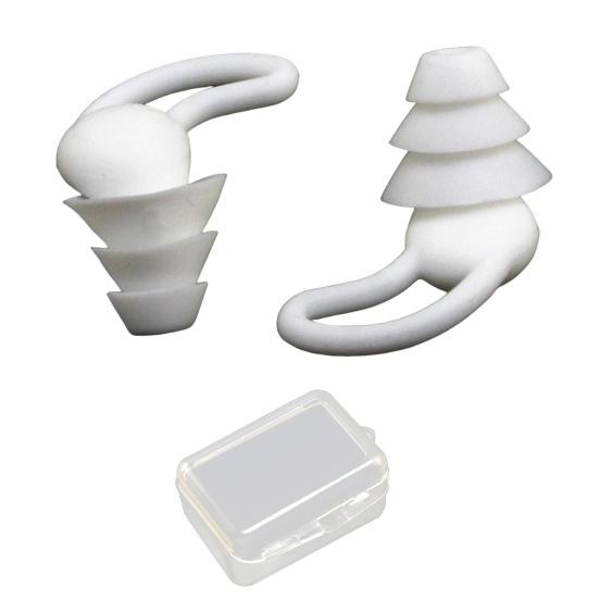 1 Pair Silicone Noise Reduction Earplugs Washable Waterproof Soft Reusable Hearing Protection Concerts Work Study Sleeping Silent Earplugs