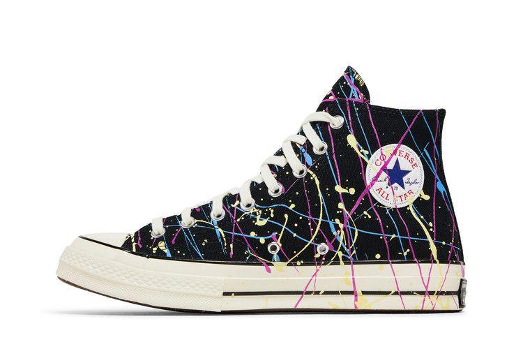 Men's Sneakers Converse Chuck Taylor All Star 70 Hi Archive Paint Splatter Black Black/Hyper Magenta/Egret