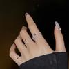 Cross Flash Diamond Zircon Star Light Ring Gemini Star Open Ring Star Index Finger Ring Niche Design Is Simple