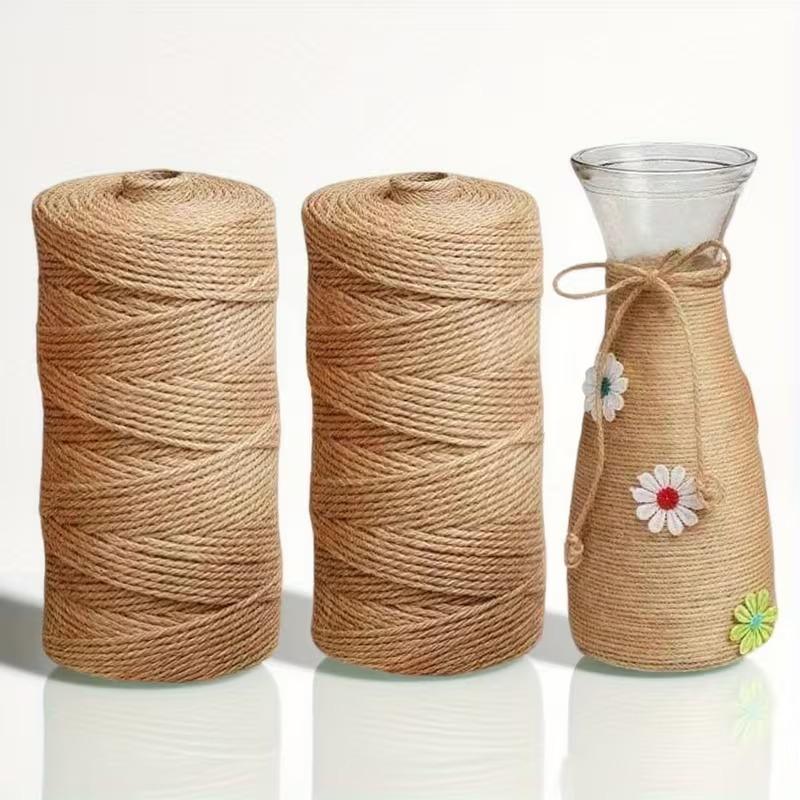 Natural Hemp Rope String for Jute Decoration, Twine for Crafts, Gift Wrapping, Jute Cord for Gardening, And Wedding Party Decor