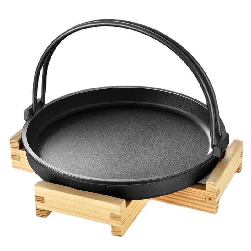 ZISIZ Cast Iron Teppanyaki Griddle Plate