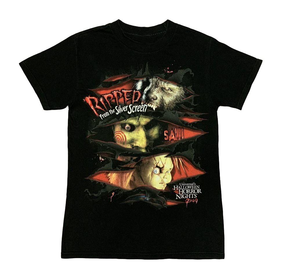 

NEW Universal Studios Saw Horror Nights Hollywood 2009 T-shirt Reprint Unisex T-Shirt XXXXL