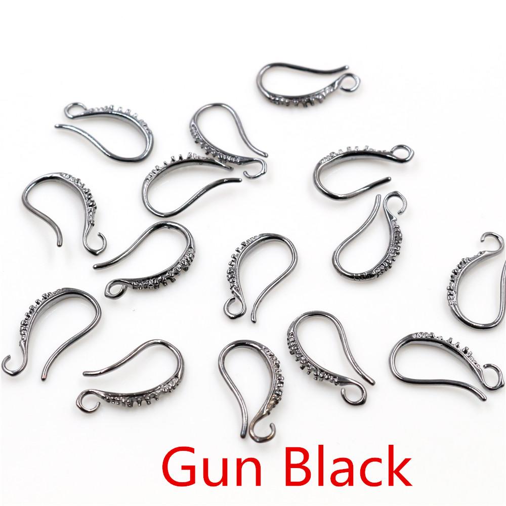 17x10mm 20pcs Silver Gold Rhodium Plated Earring Findings Earrings Clasps Hooks Fittings DIY Jewelry Making Accessories Earwire