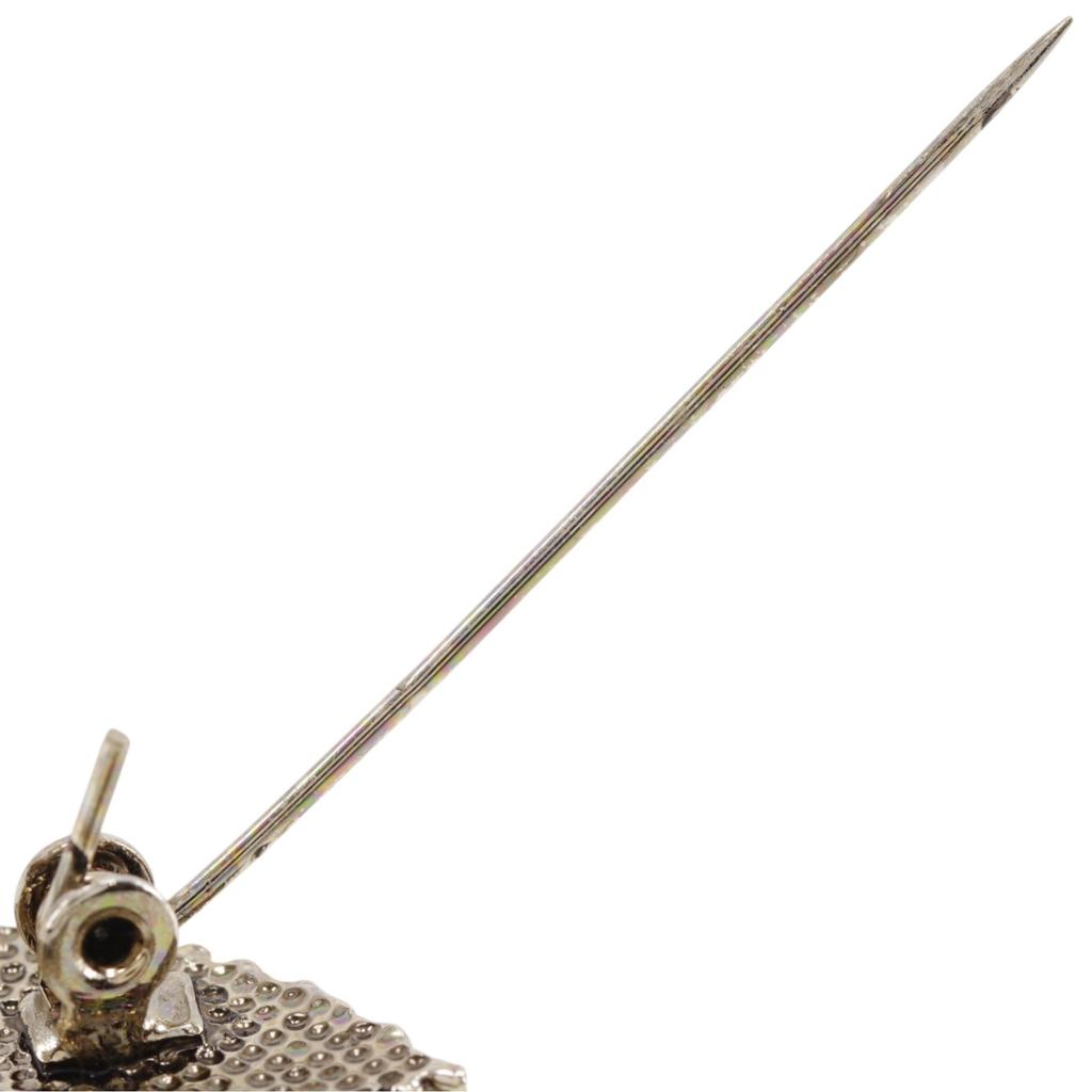 CHANEL COCO Mark Brooch Silver metallic/Fake pearl 22.7g Women Used