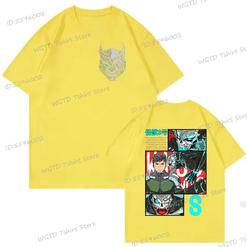 Japan Anime Kaiju No 8 T-shirts for Men Harajuku Vintage O-Neck Short Sleeve Tee Men Women Monster 8 Fashion Casual Tops Tees