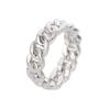 Simple Cuban Style Ring, Fashionable Two-color Twist Ring, Jewelry Trend