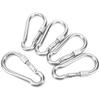 5pcs 120mm Locking Carabiner Clip Heavy Duty Spring Snap Hook with Nut Lock Buckle for Camping