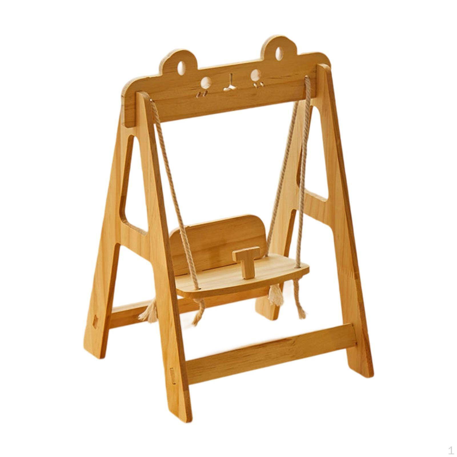 

Кукольные качели Легкие аксессуары Портативные Регулируемая длина веревки Деревянная игрушка Rabbit