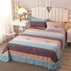 Vintage Geometric Pattern Bed Sheet Set 100% Cotton Luxury Classic Bedspread with 2 Pillowcases Queen King Size Bedding Set