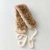 Deer Print Faux Fur Scarf Adjustable Ear Muffs Cute Plush Neck Warmer  Women