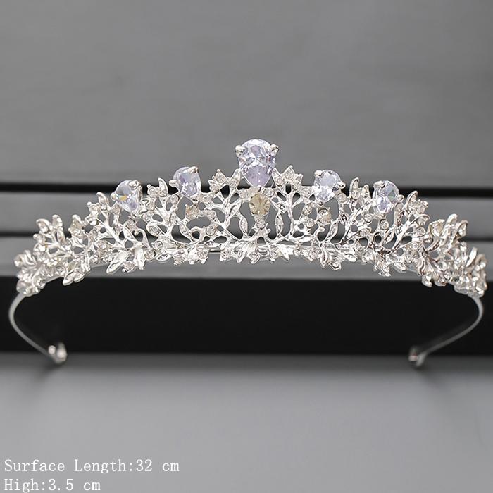 Coroană Culoare Argintie și Tiară Accesorii de Păr Pentru Femei Accesorii Nuntă Coroană Pentru Mireasă Cristal Stras Tiară Diademă
